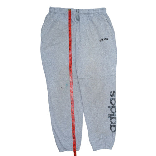 Adidas Mens Grey XL Jogger Sweatpants Fleece Tapered Activewear