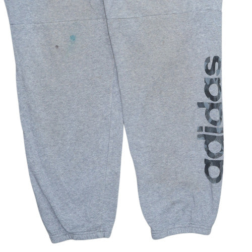 Adidas Mens Grey XL Jogger Sweatpants Fleece Tapered Activewear