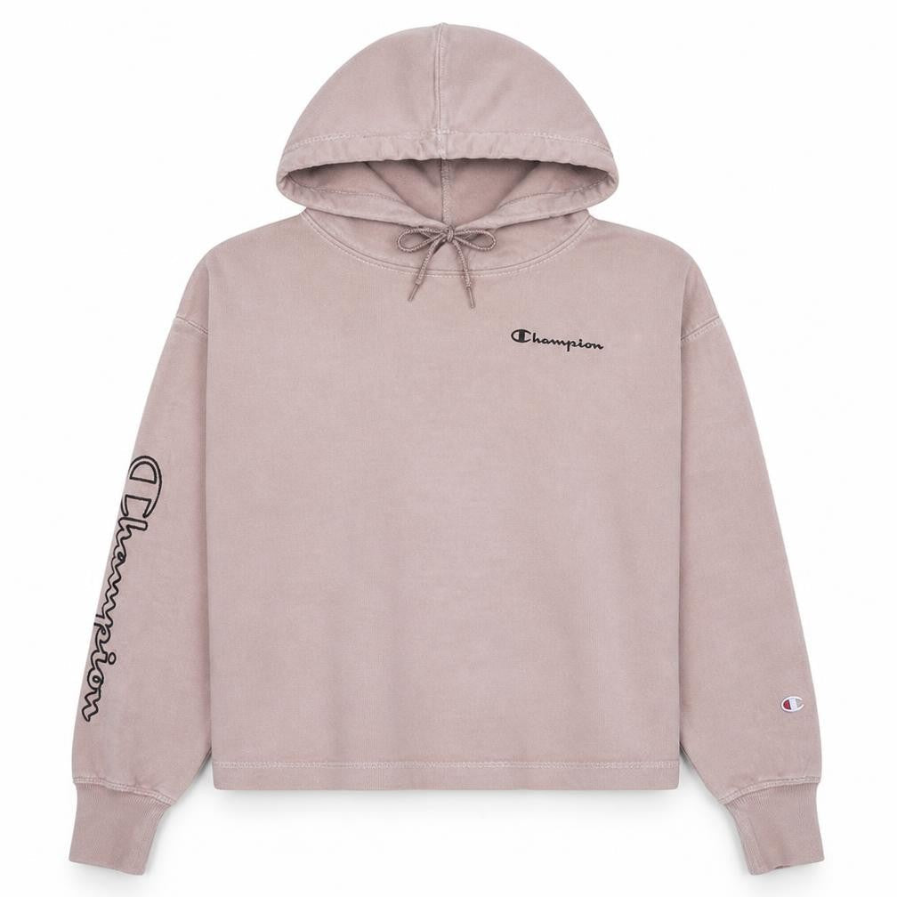 Champion Women’s Pink Small Pullover Hoodie with Logo Print