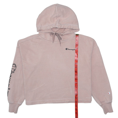 Champion Women’s Pink Small Pullover Hoodie with Logo Print
