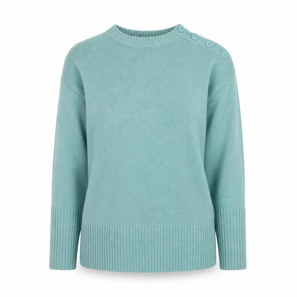 Damart Women’s Green Crew Neck Long Sleeve Pullover Jumper Size 10/12