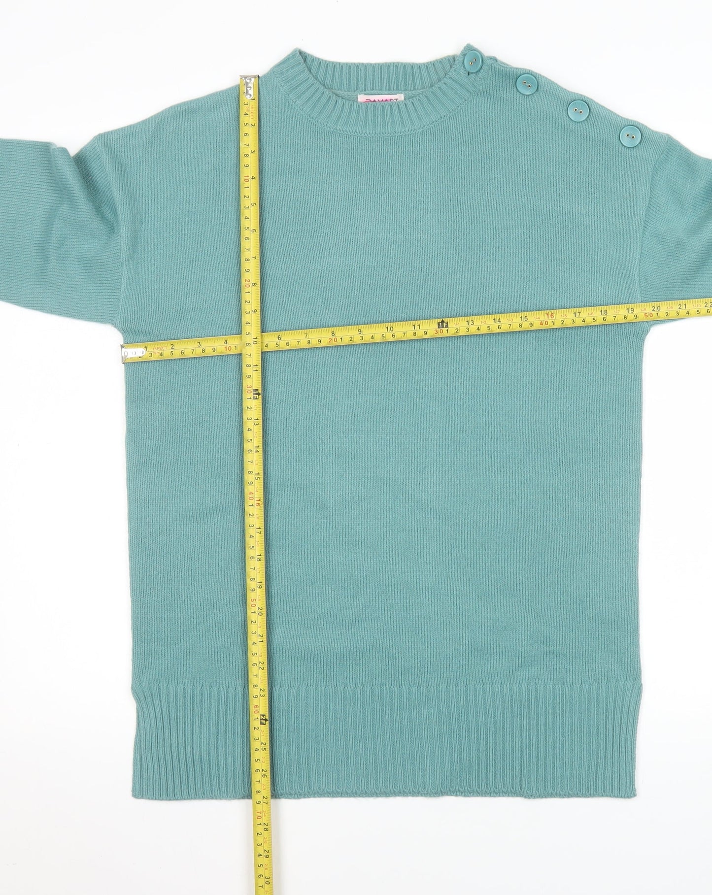 Damart Women’s Green Crew Neck Long Sleeve Pullover Jumper Size 10/12