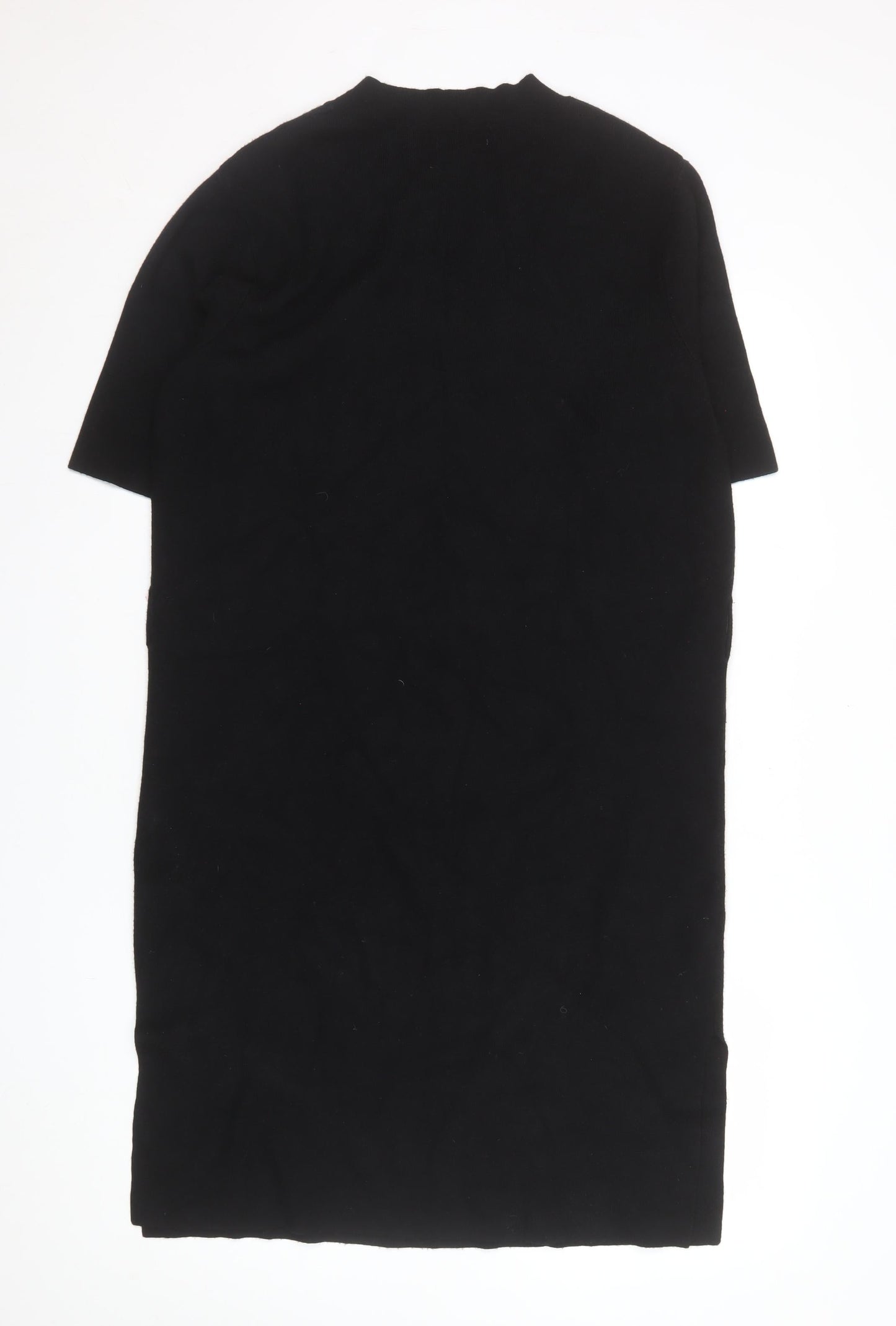 Quiosque Women Black Size 14 Shift Knit Midi Dress
