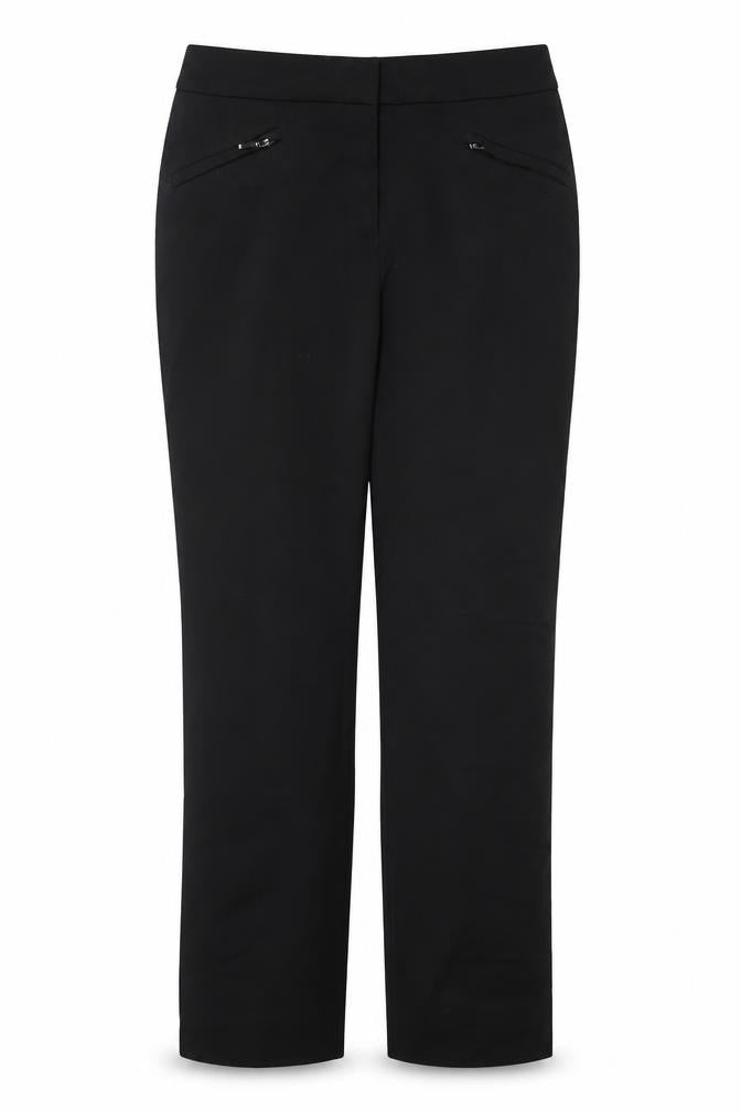 Marks and Spencer Women Black Size 12 Slim Stretch Trousers