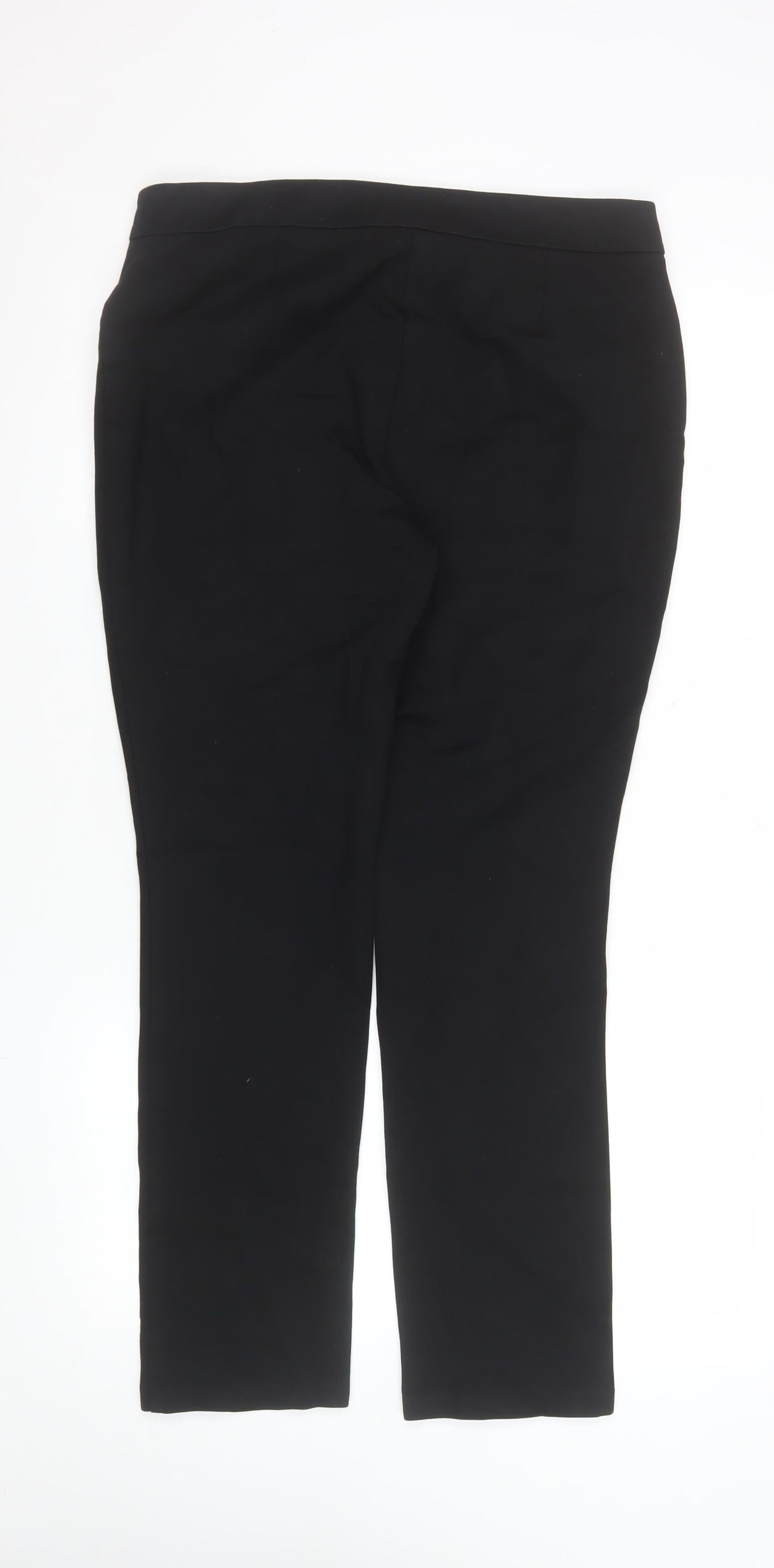 Marks and Spencer Women Black Size 12 Slim Stretch Trousers