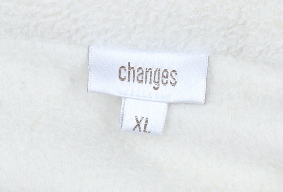 Changes Men's Beige Fleece Full Zip Jacket XL Warm Casual Outerwear