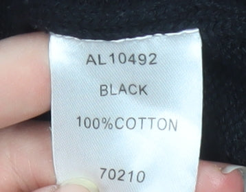 Cotton Traders Men’s Black 2XL Half Zip Knit Cotton Sweatshirt