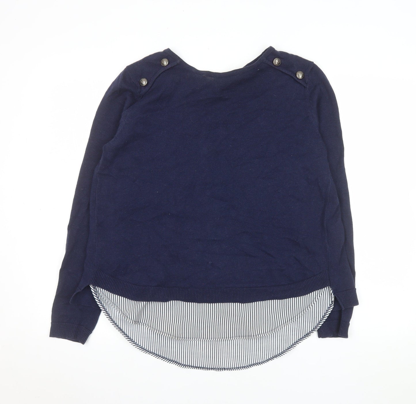 Scarlet Roos Women's Blue Long Sleeve Tunic Style Blouse Size S