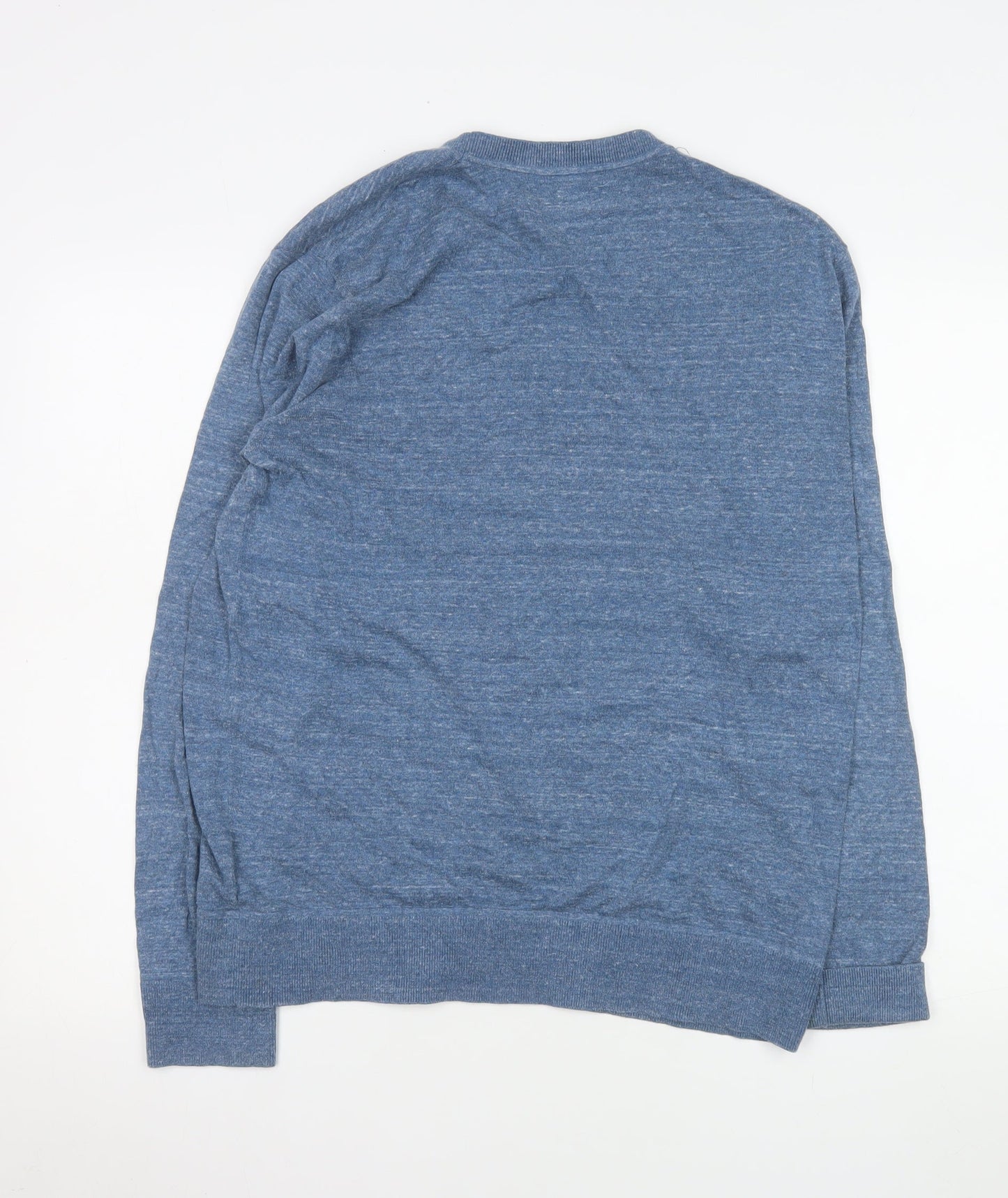 GAP Mens Blue Cotton Blend Crew Neck Pullover Jumper Size M