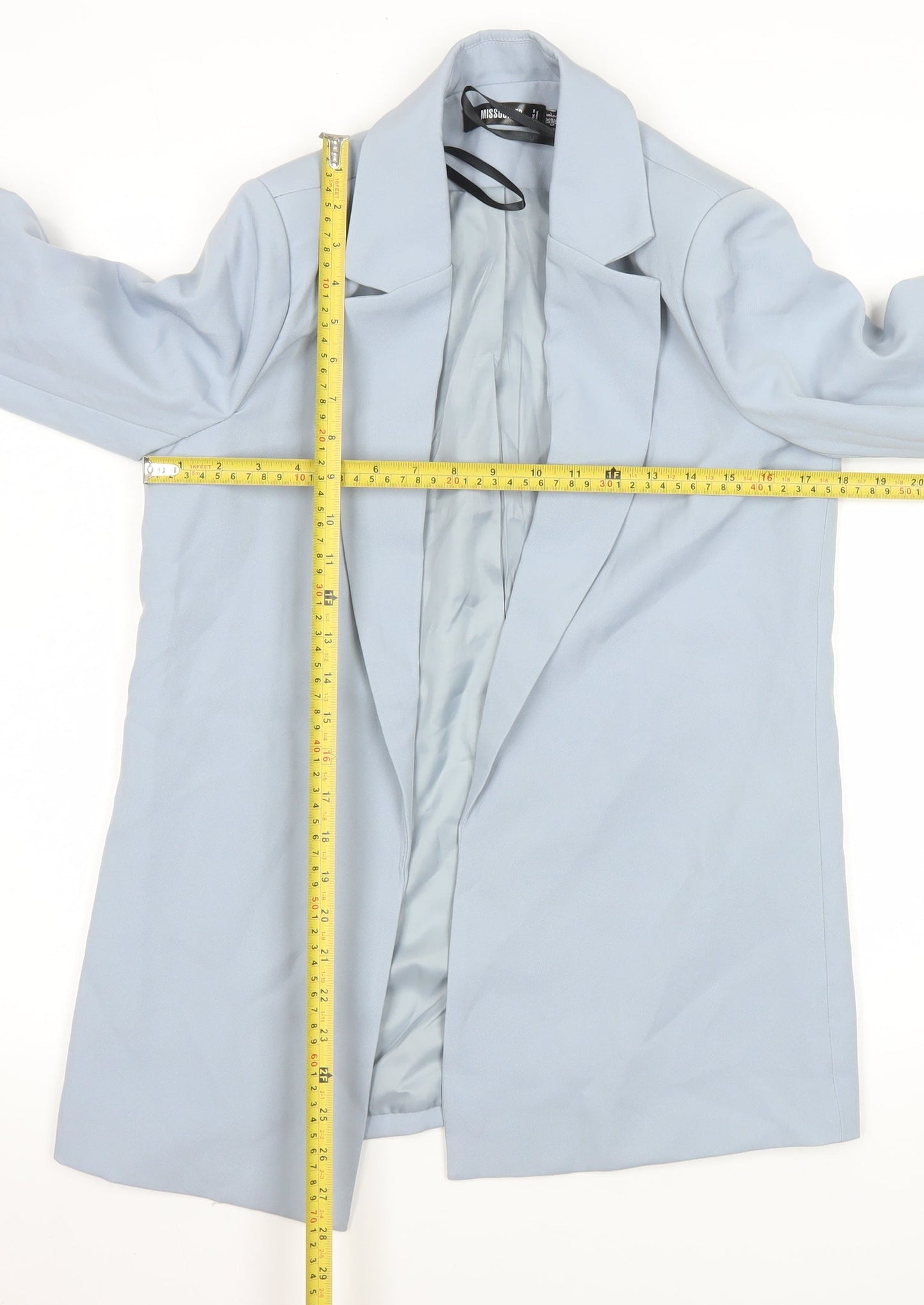 Missguided Women Blue Size 6 Slim Fit Notch Lapel Blazer