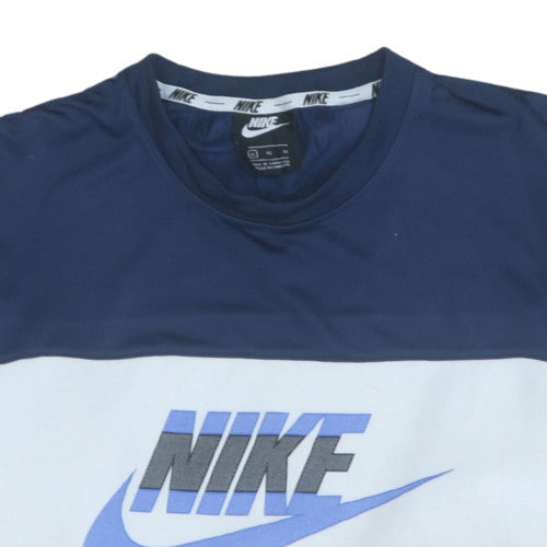 Nike Men's Blue XL Pullover Sweatshirt Crew Neck Logo Sports Top