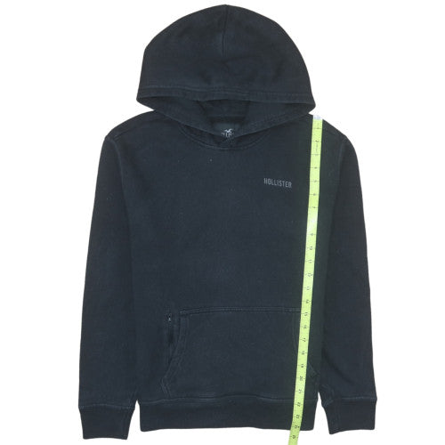 Hollister Mens Black XS Relaxed Fit Pullover Hoodie