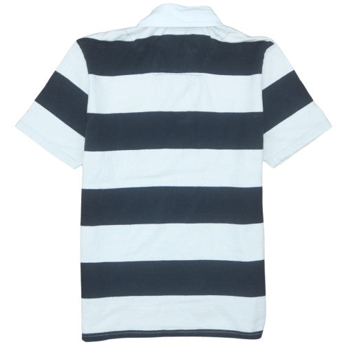 Marks and Spencer Men’s Black White Striped Cotton Polo M