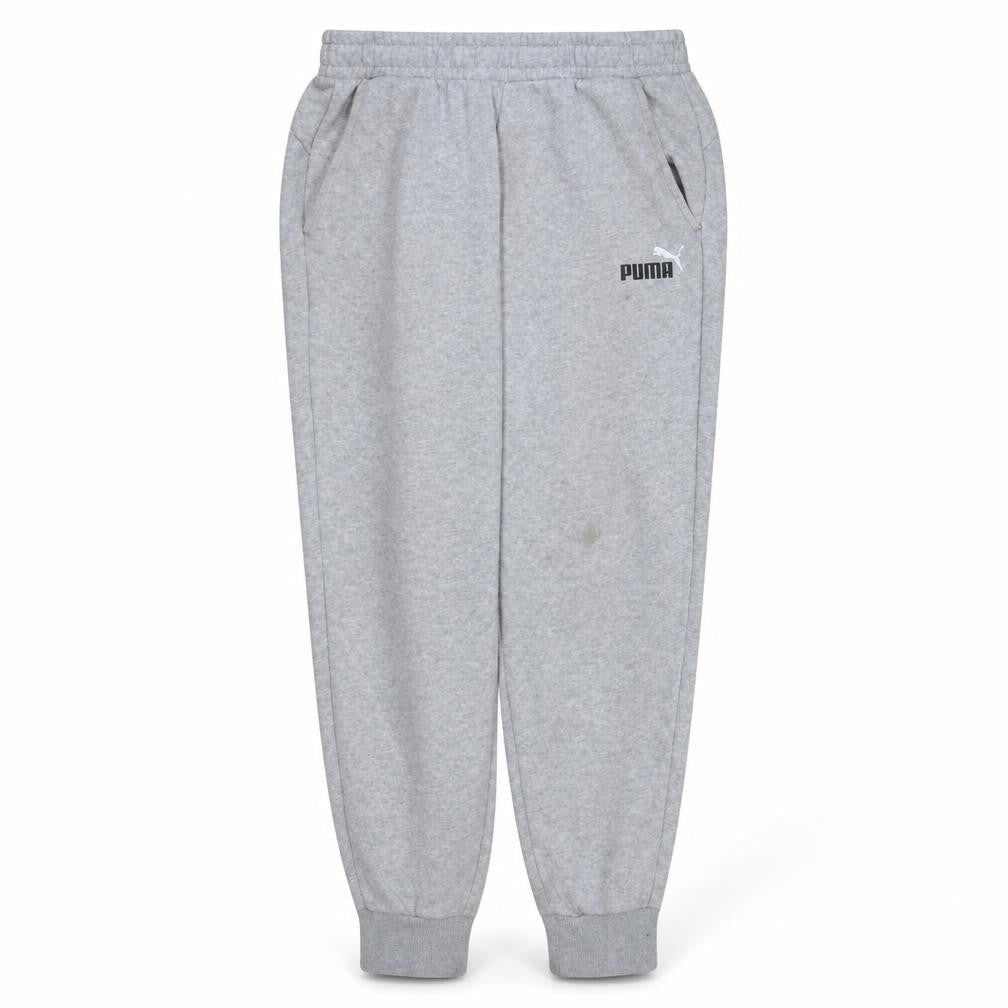 Puma Men’s Grey Fleece Sweatpants L Regular Fit Casual Tapered