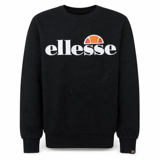 Ellesse Men’s Black Regular Fit Crew Neck Pullover Sweatshirt S