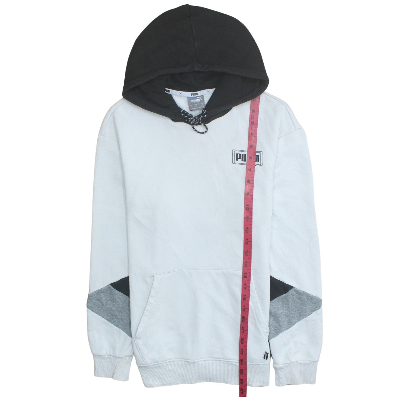 Puma Men's White & Black Pullover Hoodie Size S Sportswear