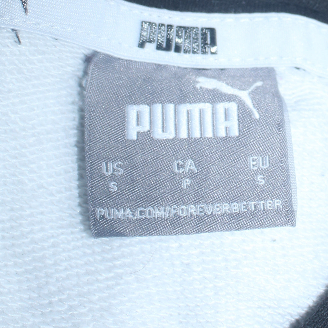 Puma Men's White & Black Pullover Hoodie Size S Sportswear