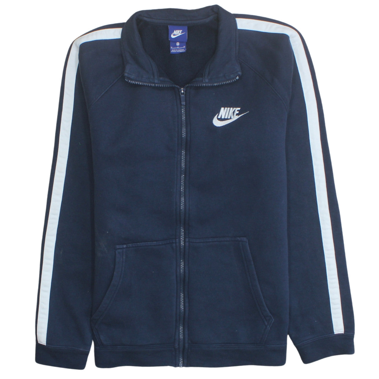 Nike Men's Blue Full Zip Fleece Sweatshirt Medium Sportswear