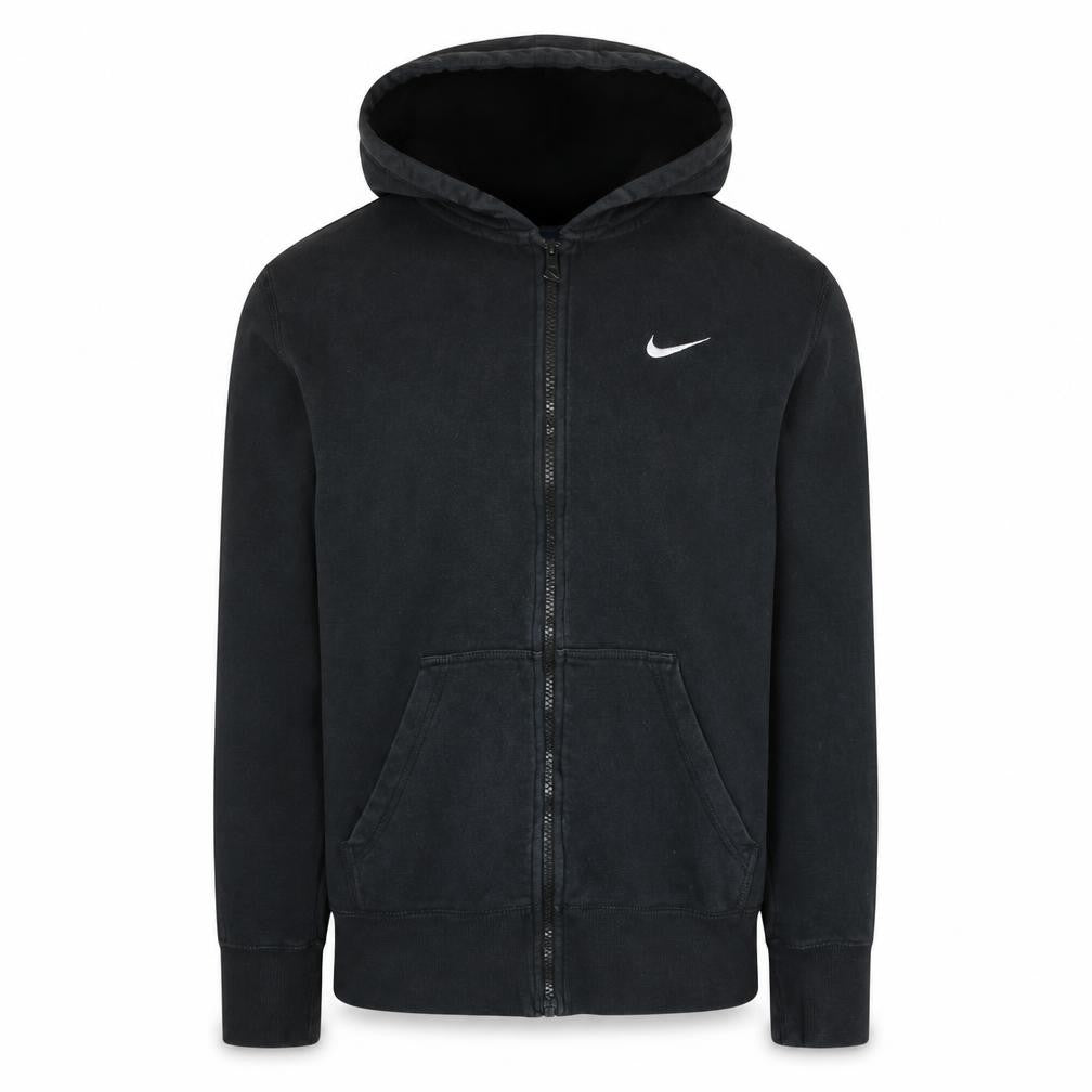 Nike Men's Black Full Zip Hoodie L Regular Fit Fleece Sweatshirt