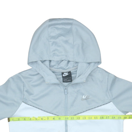 Nike Boys Light Blue Full Zip Hoodie XL 158-170cm Polyester Blend