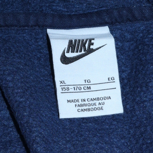 Nike Boys Blue Full Zip Hoodie XL Cotton Blend Fleece Jacket