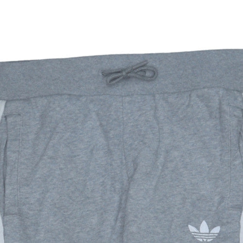 Adidas Womens Grey Jogger Sweatpants Size 12 with Pockets