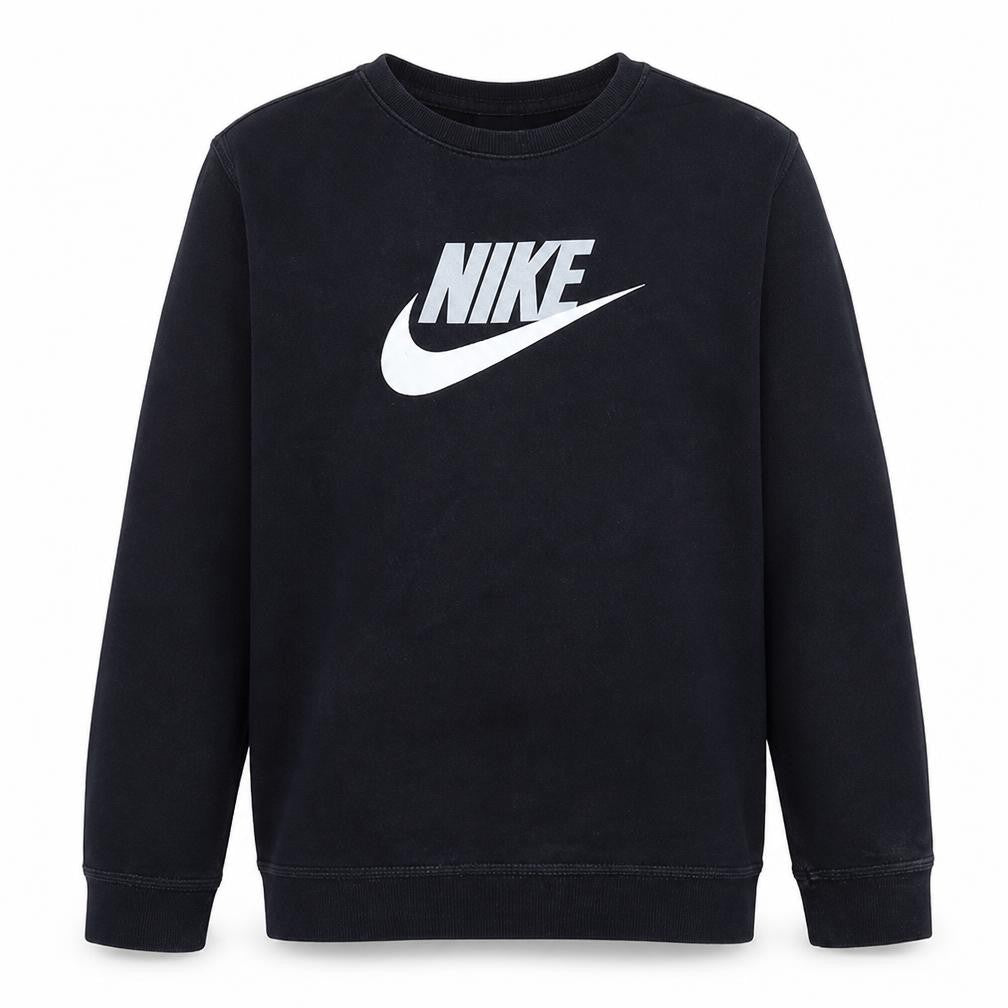 Nike Boys Black XL Crew Neck Pullover Sweatshirt Logo Print
