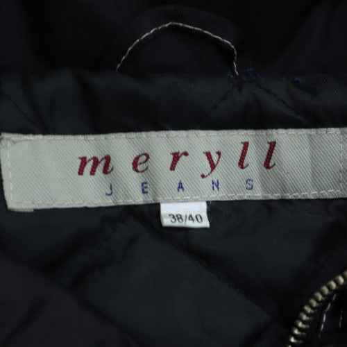 Meryll Jeans Men's Blue Fair Isle Hooded Parka Jacket Size 38