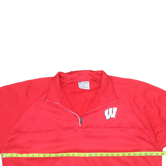 Champion Men's Red 2XL Quarter Zip Pullover Sweatshirt