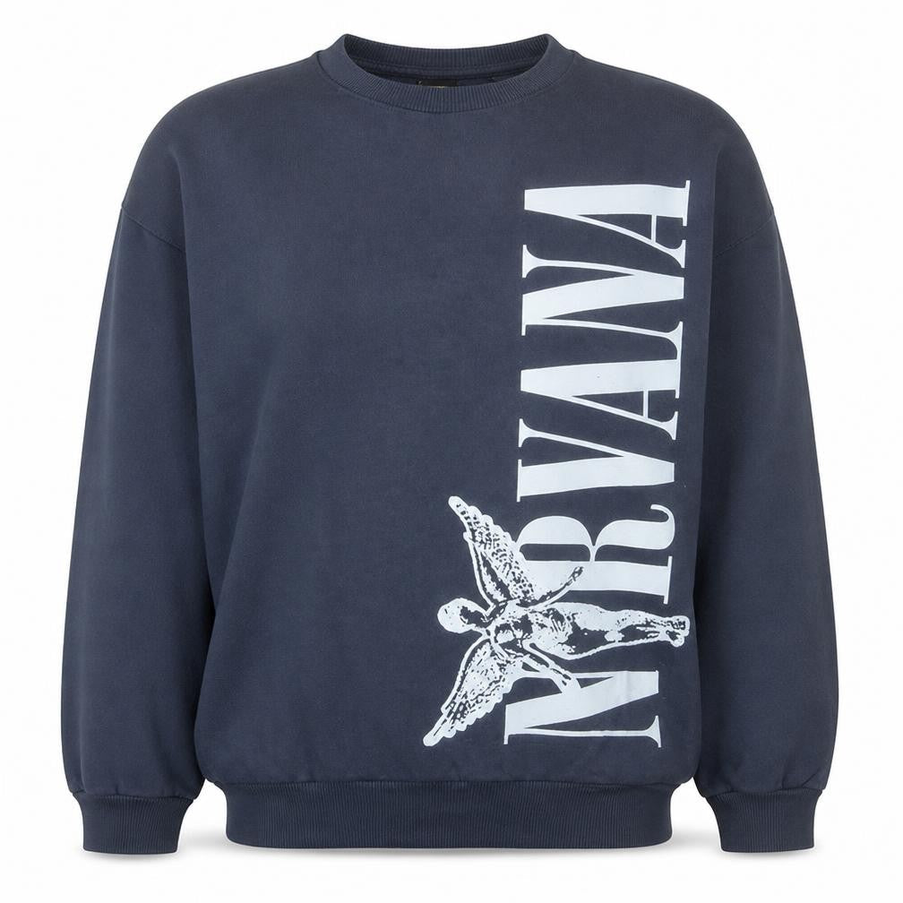 George Nirvana Womens Charcoal Sweatshirt M 12-14 Graphic Print Pullover