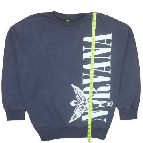 George Nirvana Womens Charcoal Sweatshirt M 12-14 Graphic Print Pullover