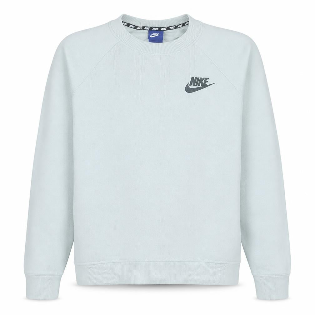Nike Men's White Cotton Blend Crew Neck Sweatshirt Size L