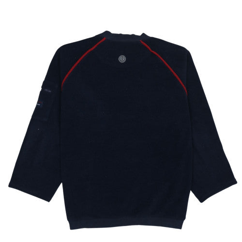 Fred Perry Men's Navy Blue Fleece Sweatshirt XL Crew Neck Pullover
