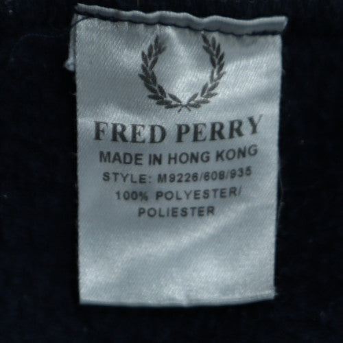 Fred Perry Men's Navy Blue Fleece Sweatshirt XL Crew Neck Pullover