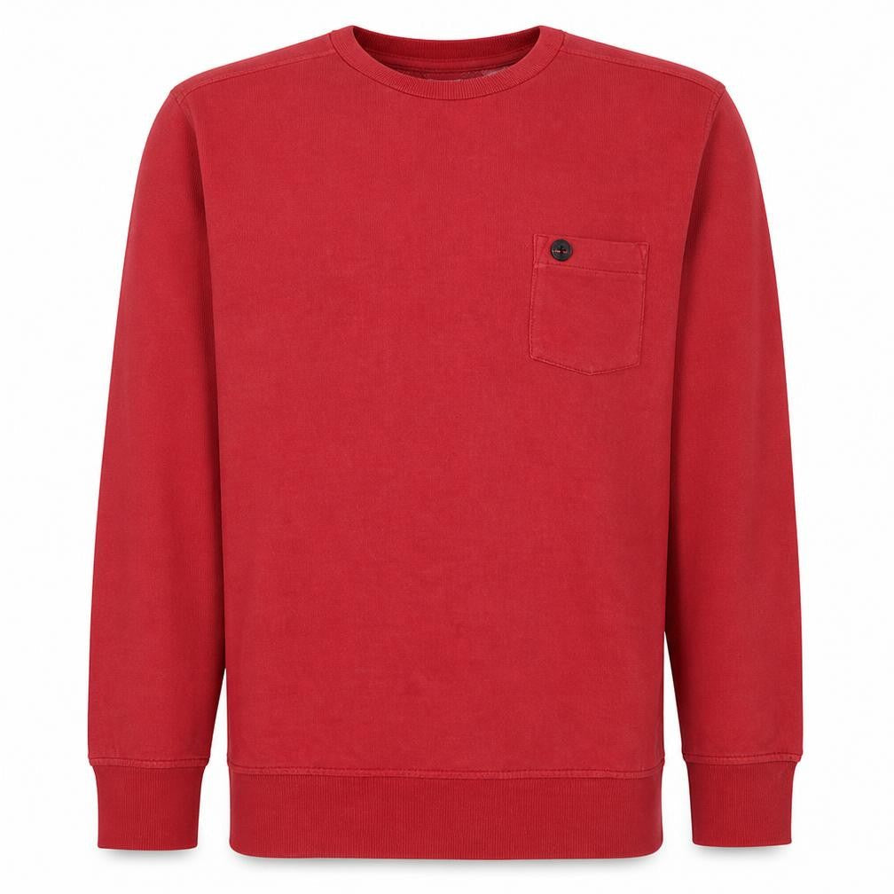 Timberland Men's Red Crew Neck Pullover Sweatshirt Size L