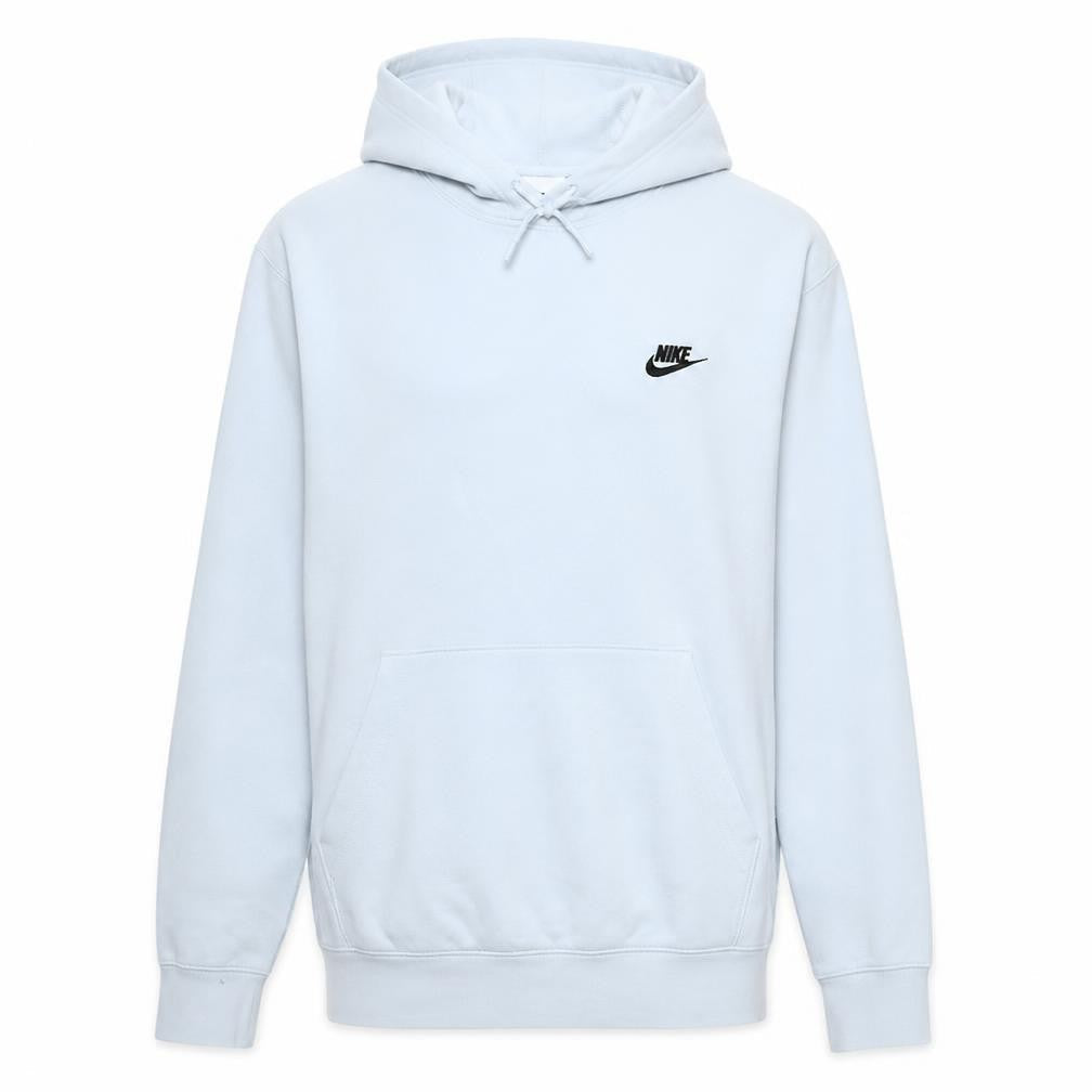 Nike Men's White Pullover Hoodie Small Fleece Logo Sweatshirt