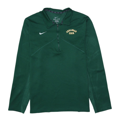 Nike Men’s Green Arkansas Tech Dri-FIT 1/4 Zip Sweatshirt L
