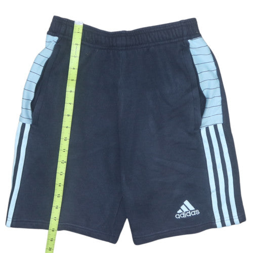 Adidas Men's Black & Blue Athletic Shorts XS Elastic Waist Lightweight
