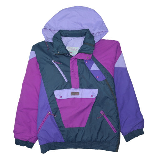Tigara Men's Multicoloured 54 Hooded Anorak Jacket Windproof Retro Style