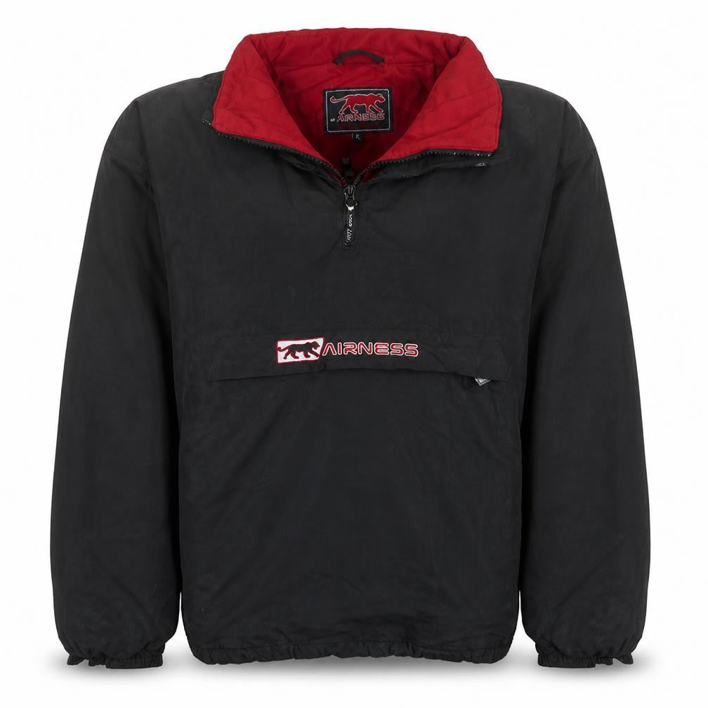 Airness Men's Black Red Fleece Half Zip Pullover Sweatshirt XL