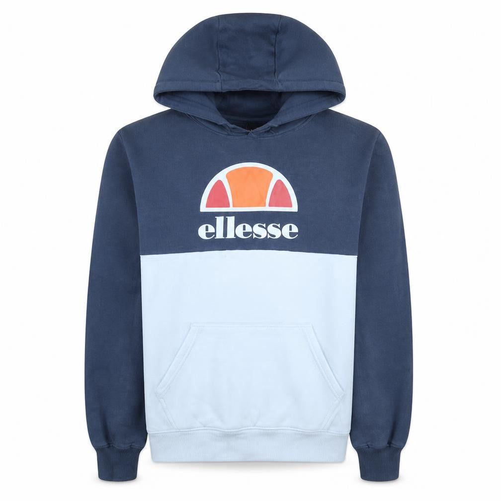 Ellesse Men's Blue Pullover Hoodie L Logo Fleece Sweatshirt
