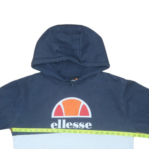 Ellesse Men's Blue Pullover Hoodie L Logo Fleece Sweatshirt