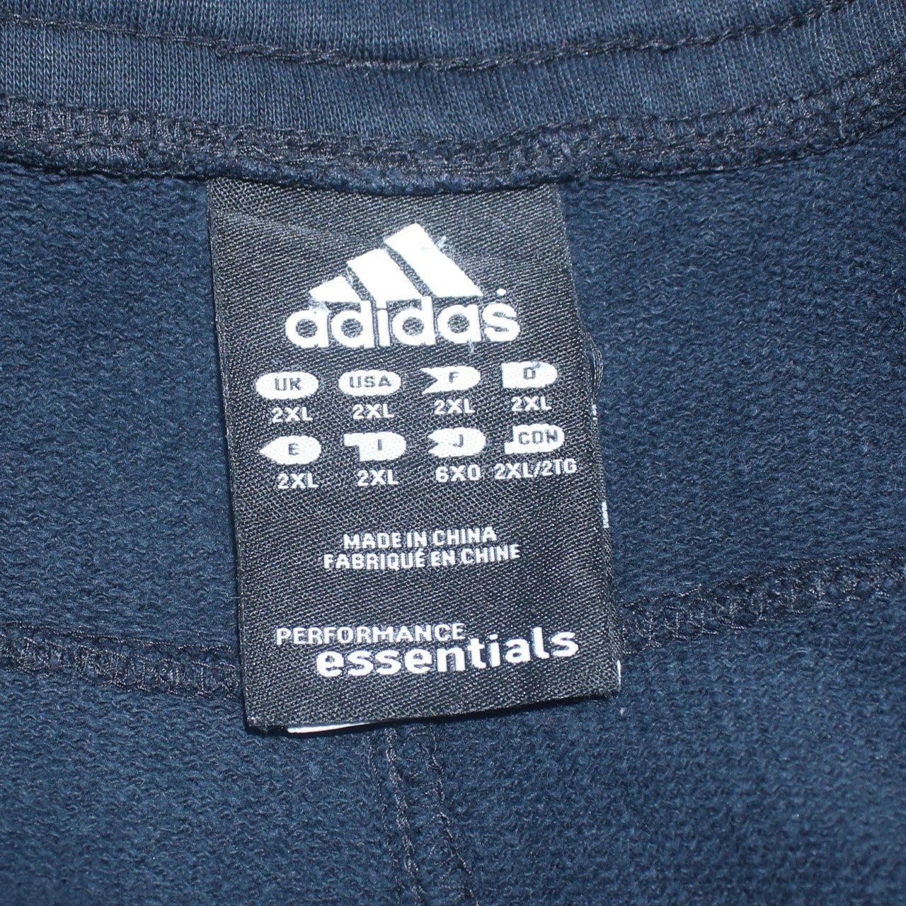 Adidas Mens Navy Blue 2XL Jogger Sweatpants Elastic Waist Essentials