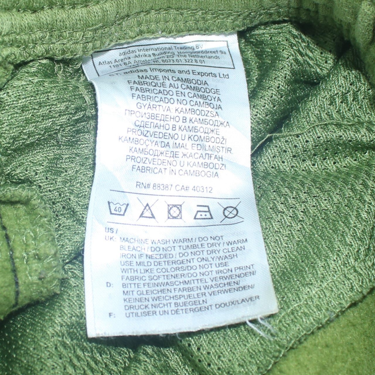 adidas Mens Green Sweatpants L Regular Fit Fleece Tapered Trousers
