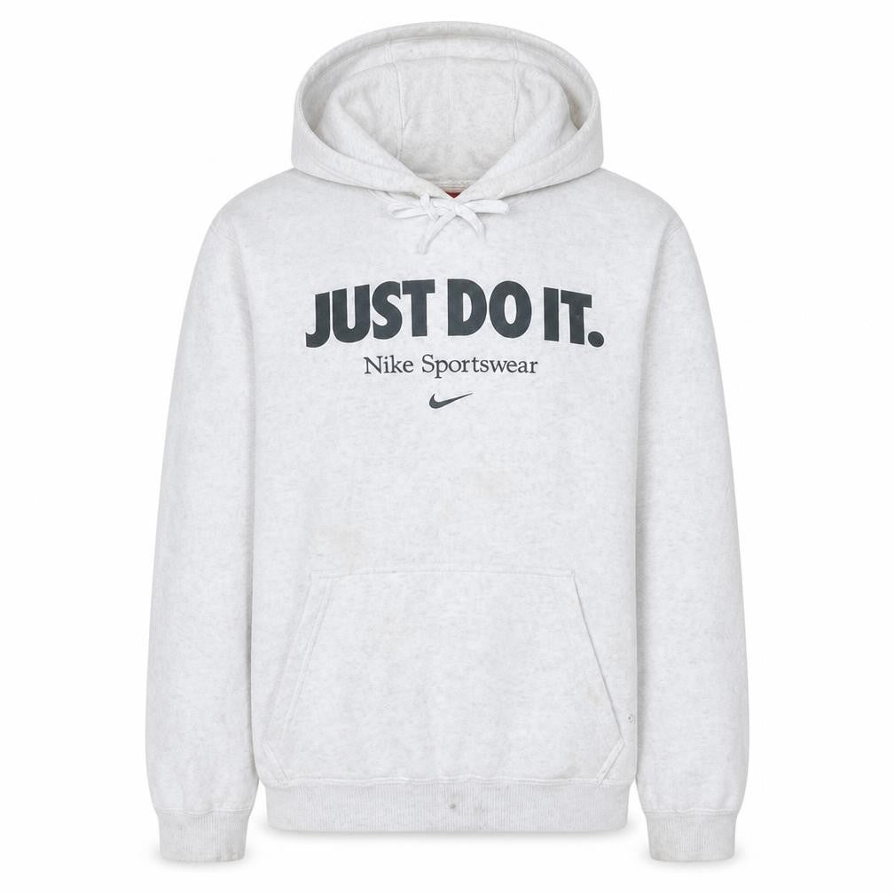 Nike Men's Grey Just Do It Pullover Hoodie Size S
