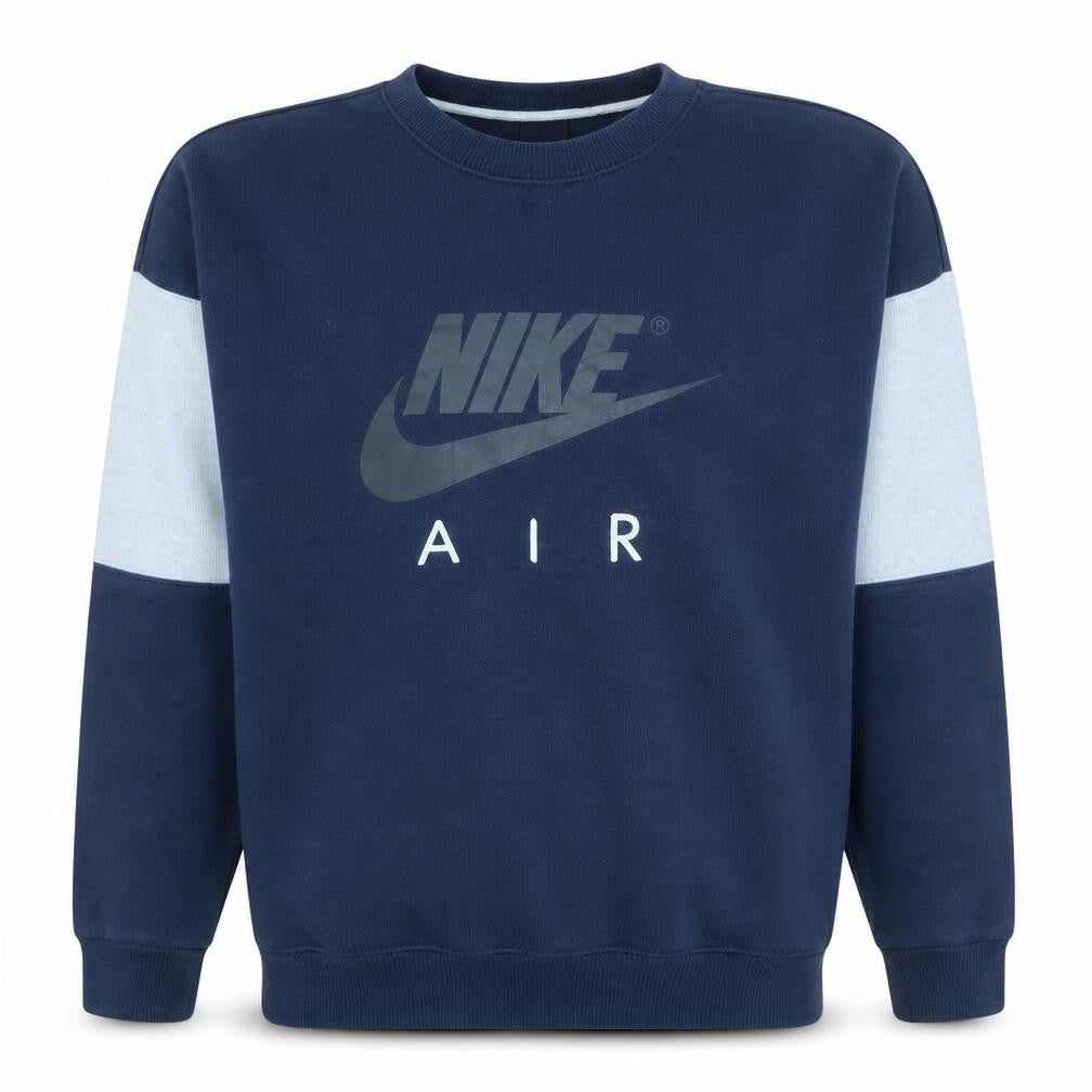 Nike Men's Blue Crew Neck Logo Pullover Sweatshirt Size M