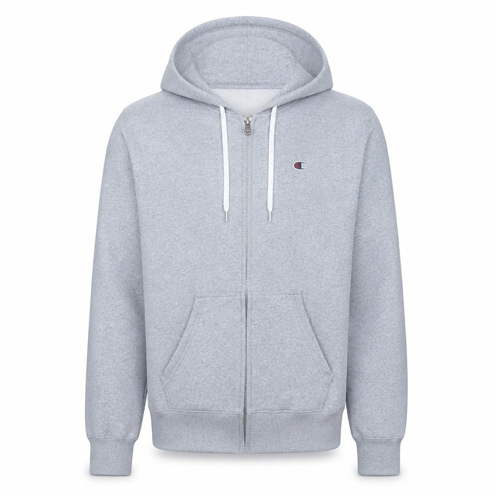 Champion Men's Grey Full Zip Hoodie M Regular Fit