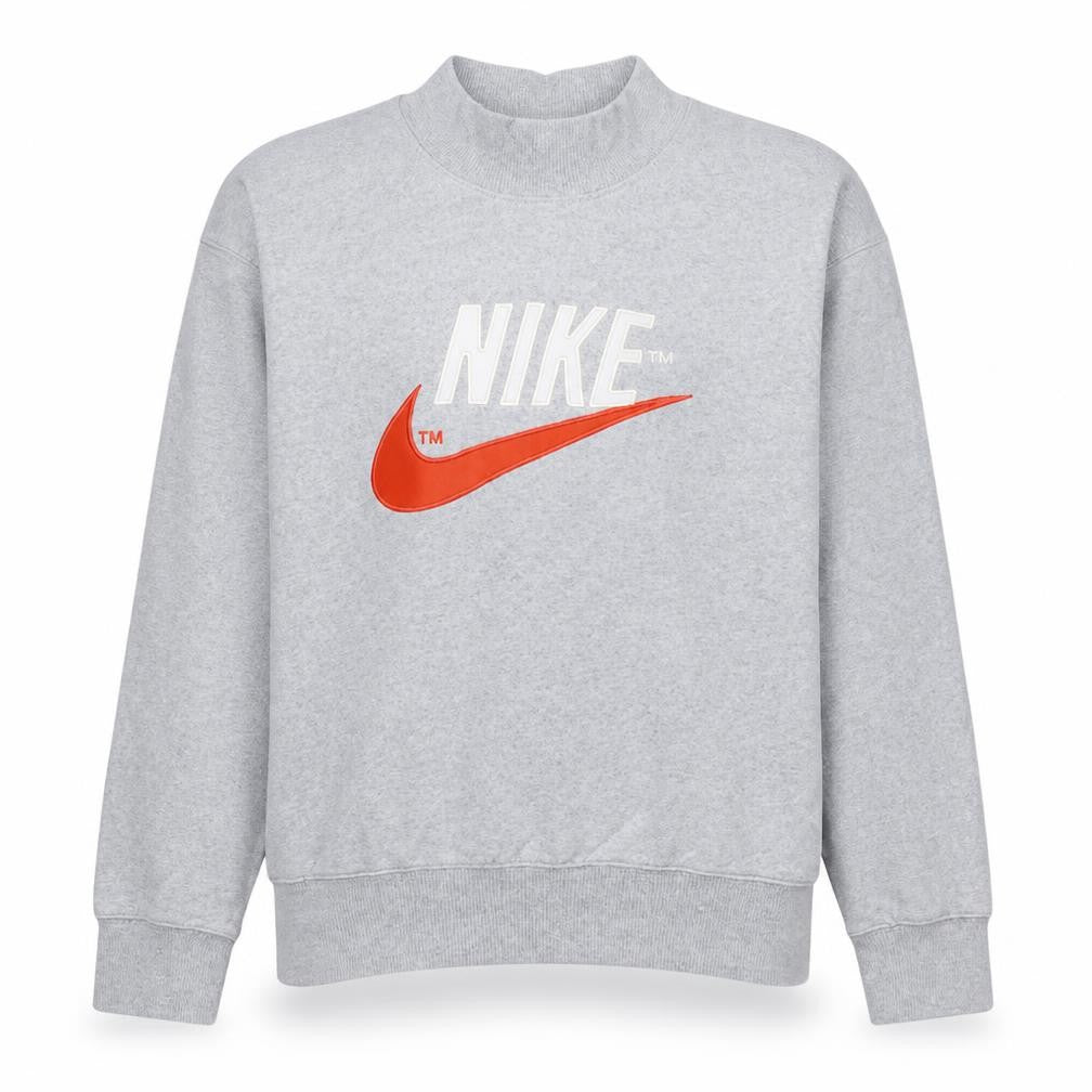 Nike Men's Grey Pullover Sweatshirt M Regular Fit Crew Neck