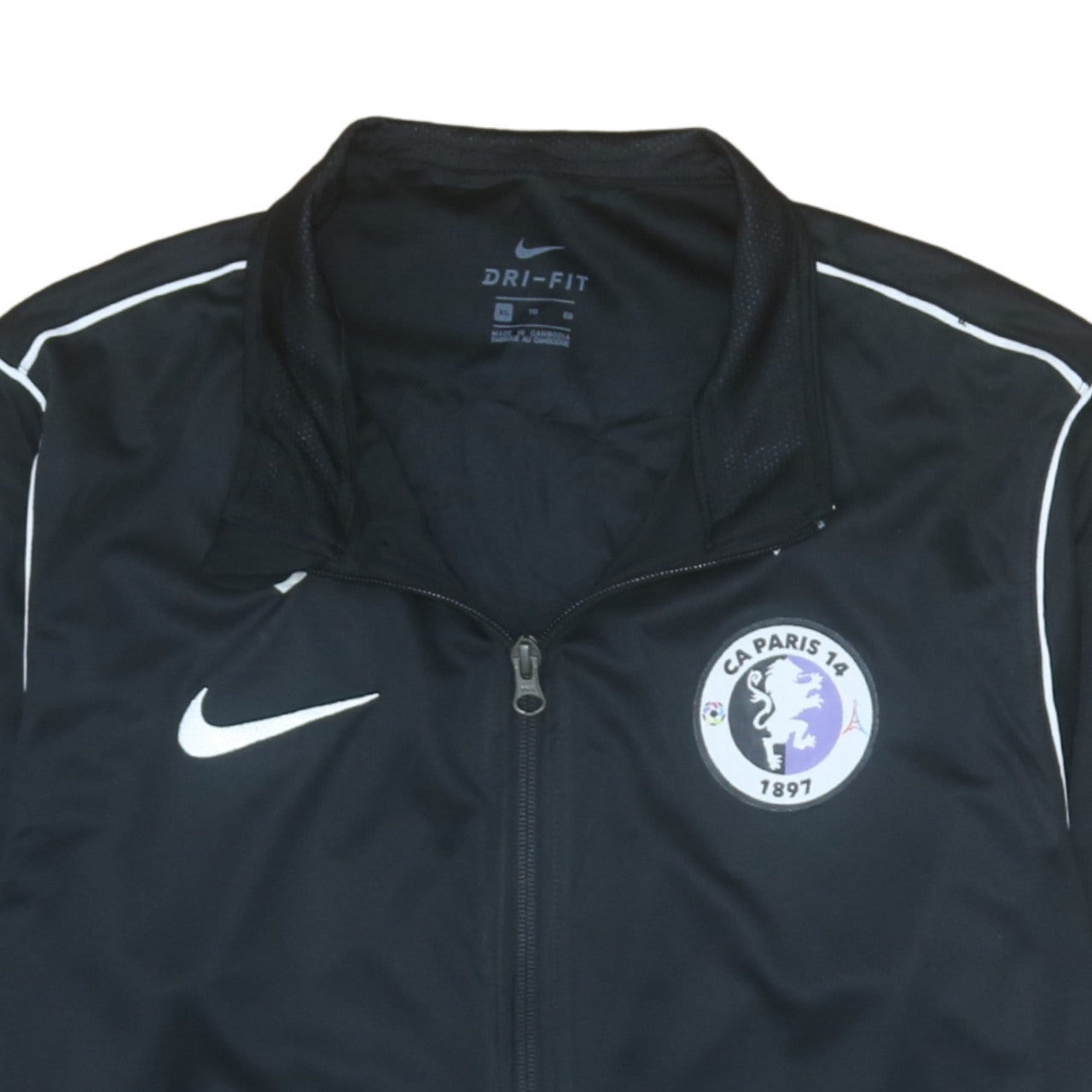 Nike Men’s Black Dri-Fit Full Zip Sweatshirt XL Football Training Top