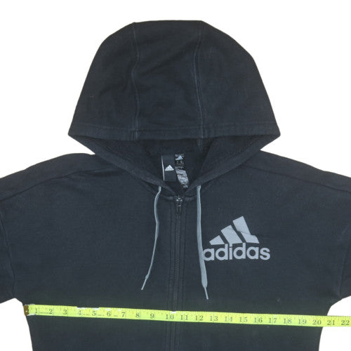 Adidas Men's Black Full Zip Hooded Sweatshirt Size M